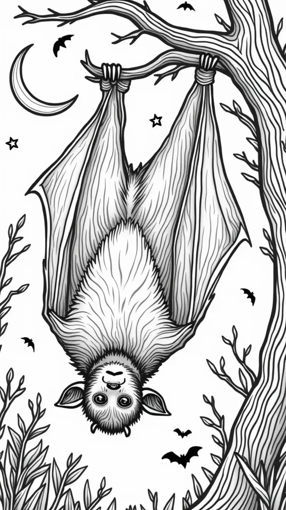 vampire bat coloring page